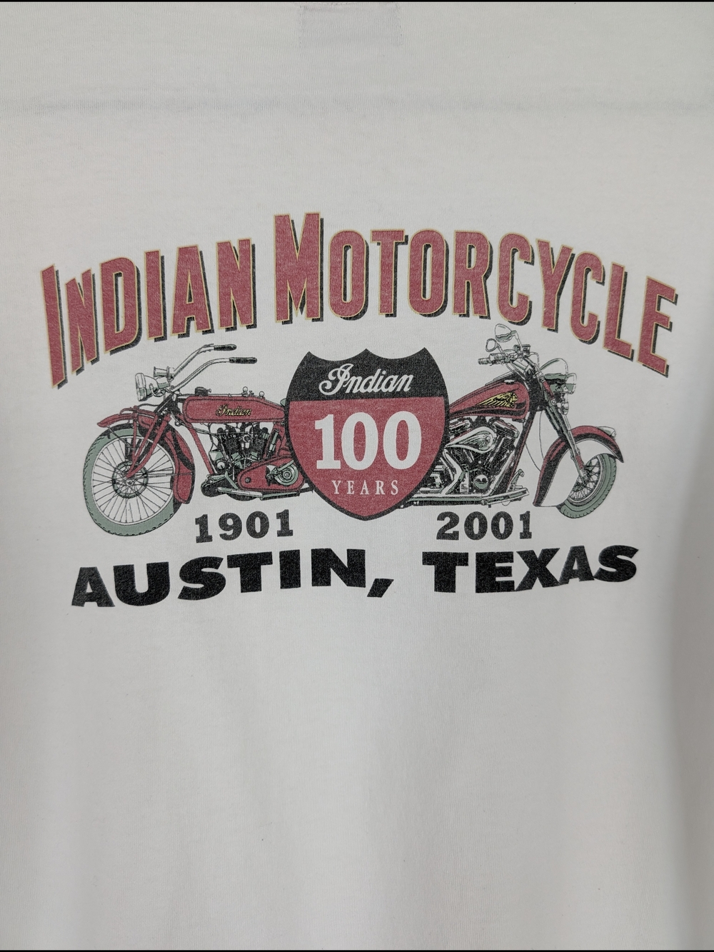 Vintage Indian Motorcycle Graphic Short Sleeve Tee - White - Picture 7 of 9